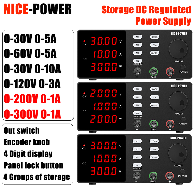 Switching Dc Power Supply 300V 1A - Alimentation électrique NICE-POWER 200V/300V 1A DC,