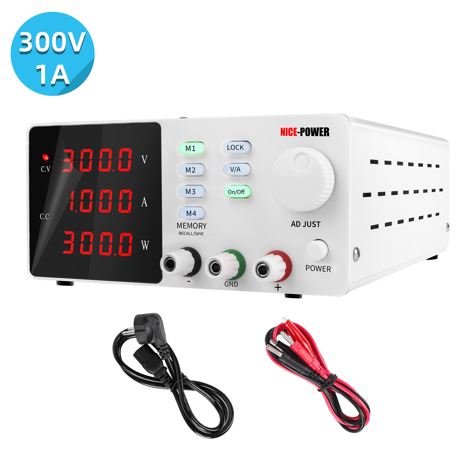Switching Dc Power Supply 300V 1A - NICE-POWER SPPS-S3001 300V 1A 300W laboratoire