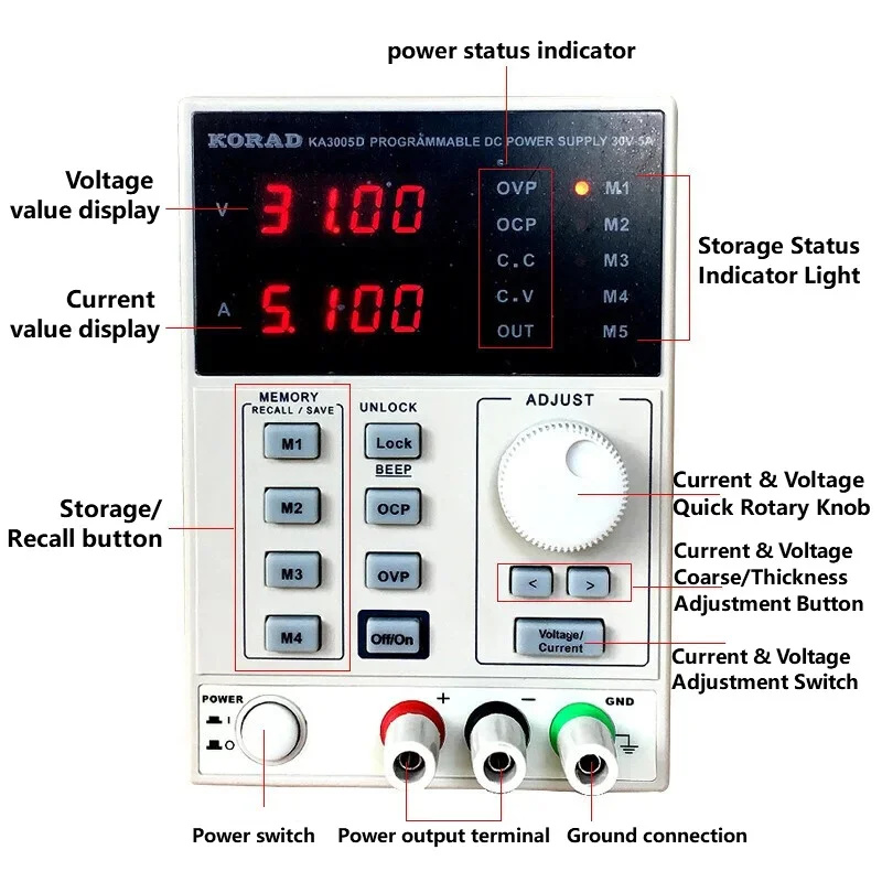 Alimentation électrique linéai - Programmable Dc Power Supply 60V 10A avis et prix