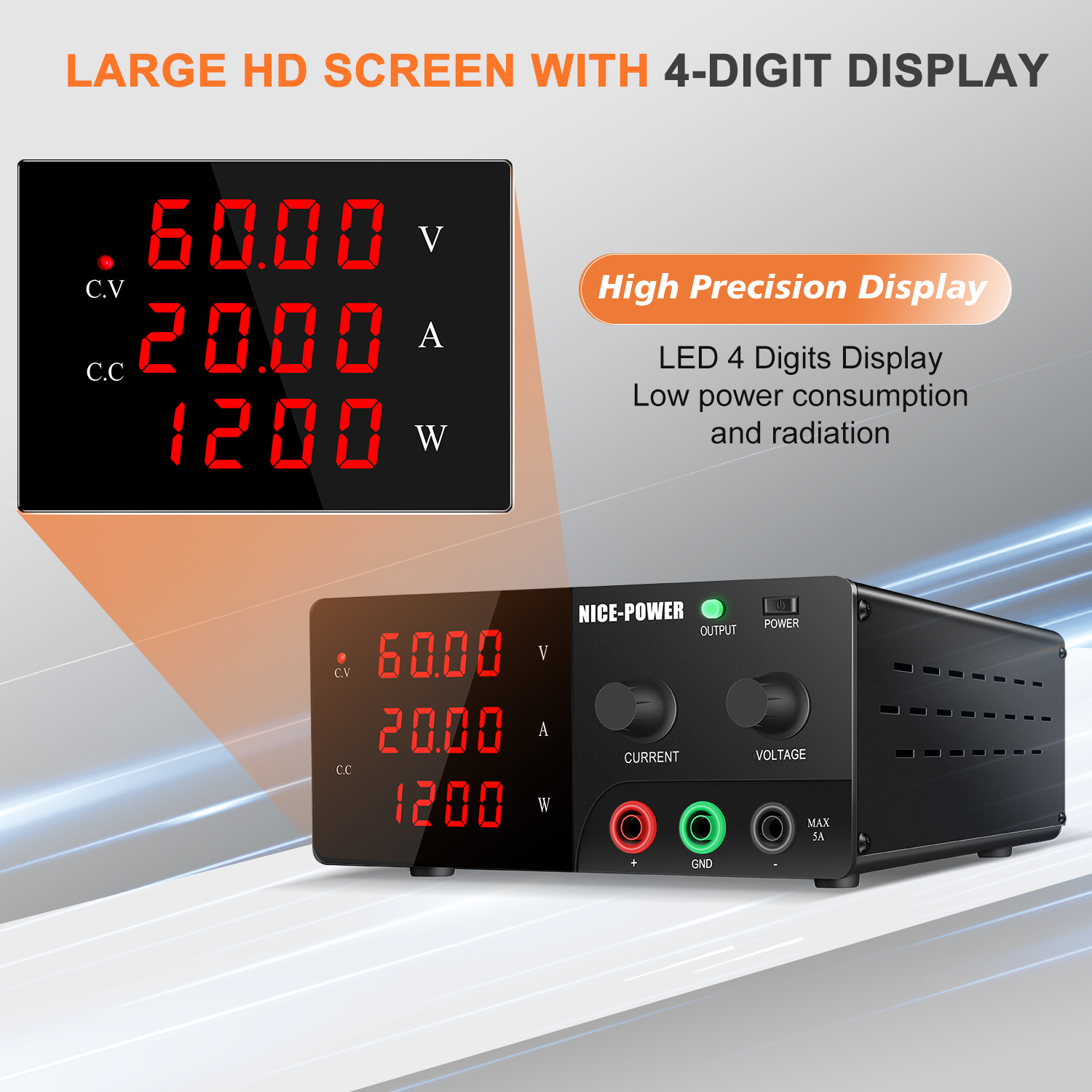 Alimentation électrique de lab - High Power 60V 20A Bench Power Supply avis et prix