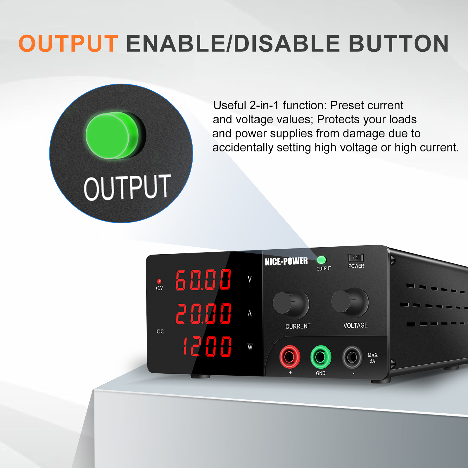 Alimentation électrique de lab - High Power 60V 20A Bench Power Supply avis et prix