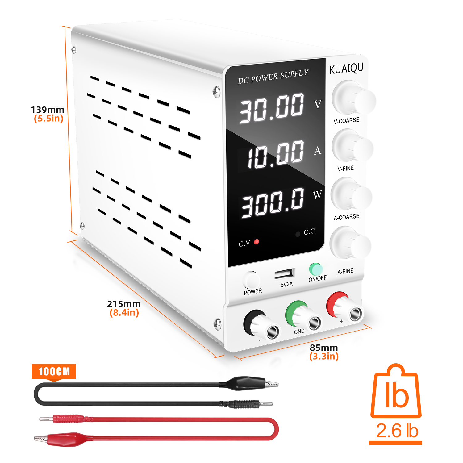 KUAIQU Alimentation CC de Labo - High Precision Adjustable Lab Power Supply 120V 3A avis et prix
